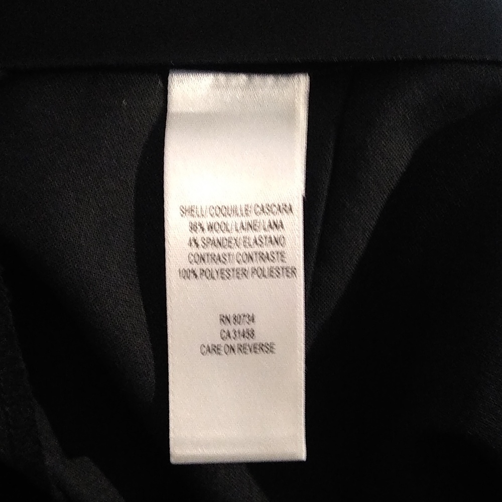 BCBG Max Azria black wide leg tuxedo pants size 4 - Picture 9 of 9